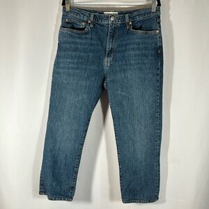 MNG Mango Claudia Medium Wash Cropped Jeans